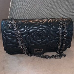 San Mario Luxury Camelia Quilted Double Flap Bag